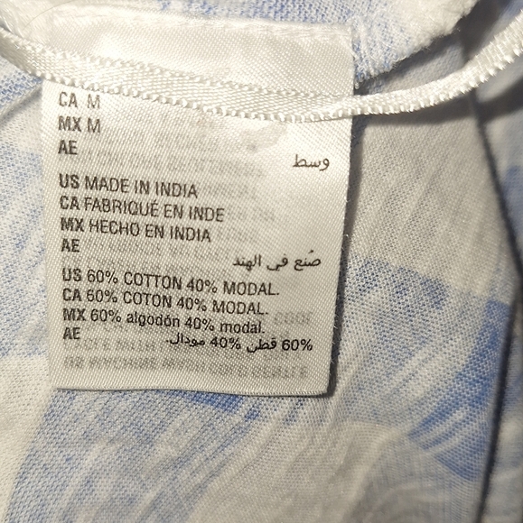 STYLE & CO BLUE AND WHITE CHECKERED SHORT SLEEVE TOP / MEDIUM - Picture 4 of 7